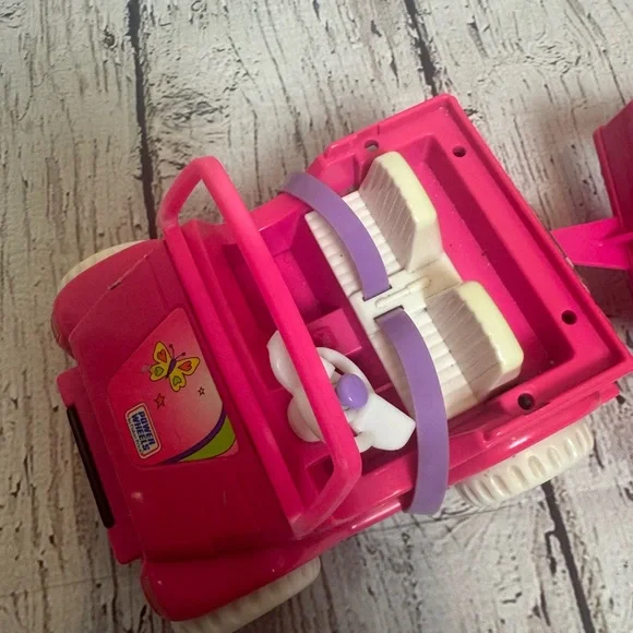 Vintage Pink Kelly Jeep and Trailer with dolls - Picture 6 of 11